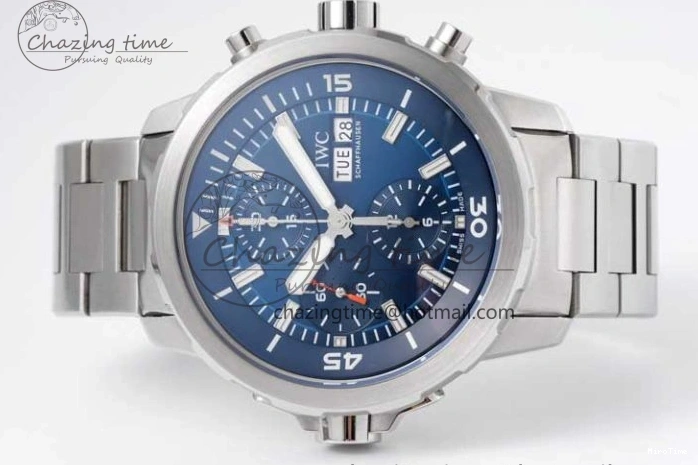 MIROTIME 0427 Aquatimer Chrono SS V6SF 1:1 Best Edition Blue Dial on SS Bracelet A Modern 7032